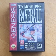 Tecmo Super Baseball (Sega Genesis, 1994) CIB Complete & Tested 