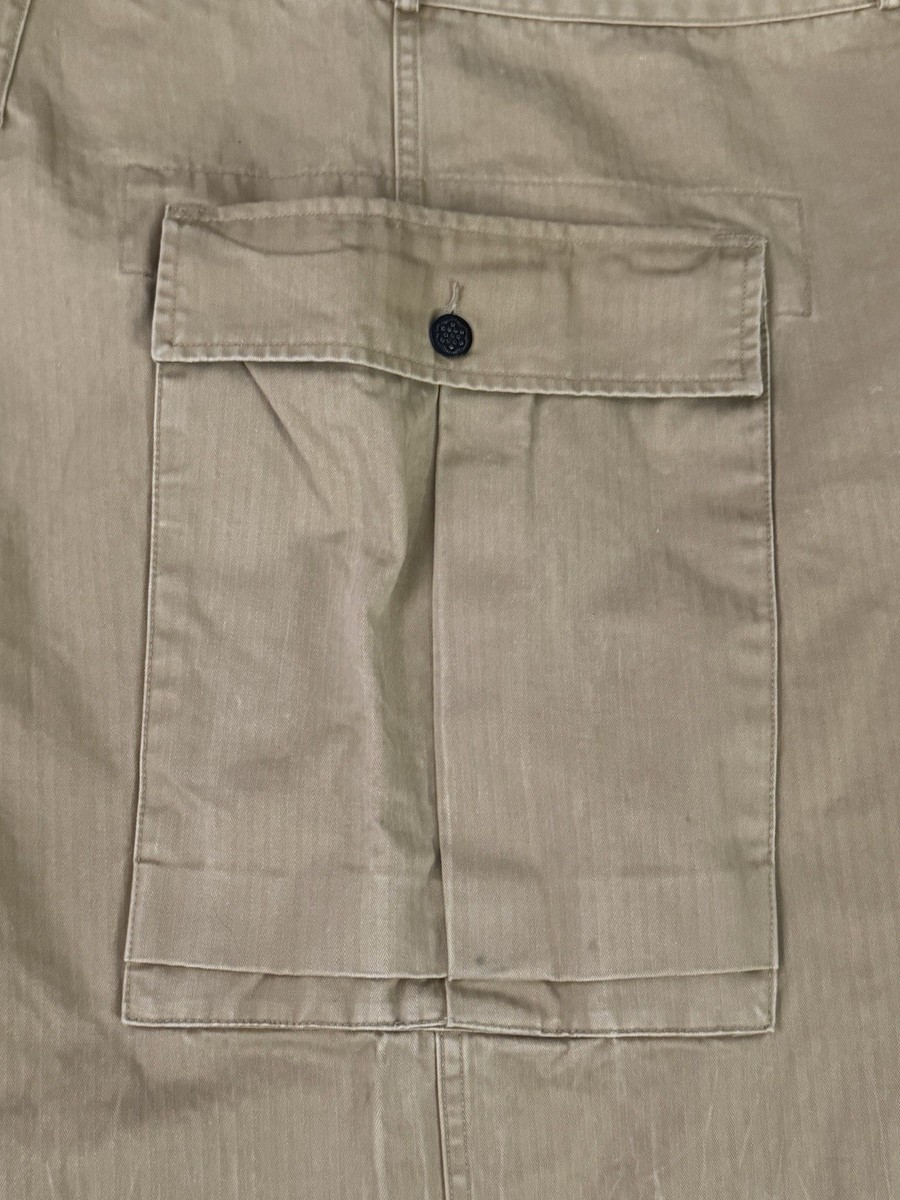 RRL Polo HBT Herringbone Twill Cargo Pants Size 38/40 Khaki WW2
