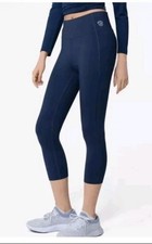 Allbirds Women's Natural Leggings CAPRI 7/8 Merino Wool Blend MEDIUM Navy NWT