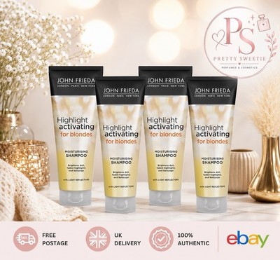4x 175ml John Frieda Sheer Blonde Highlight Activating Moisturising Shampoo