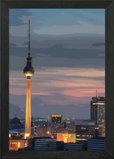 berlin pop art Framed Wall Art Poster Canvas Print Picture