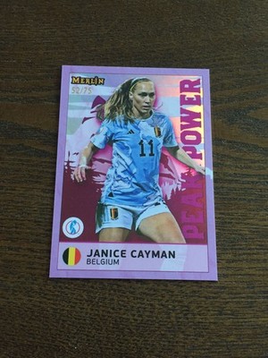 2025 Topps Merlin Women's Euro Janice Cayman Pink 52/75 Leicester City Belgium