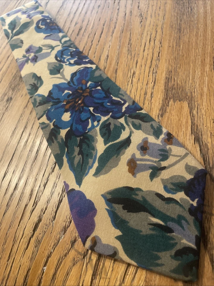 Corbata floral 100 % lana Liberty Of London Varuna vintage usada en excelente estado para hombre Reino Unido Foto 2 de 4