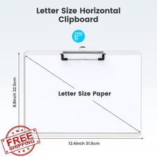 Macroclo Clear Clipboards 30 Pack 8.5x11 Landscape Office School