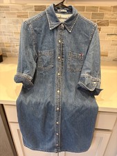 Tommy Hilfiger denim snap button dress size 6