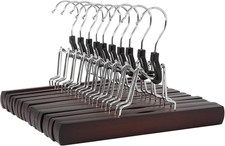 Wooden Pants Hangers - Cherry, 10-Pack