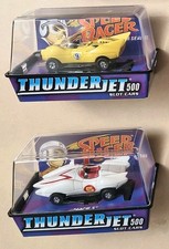 Speed Racer Mach 5 Shooting Star ThunderJet 500 Slot Cars Lot Johnny Lightning