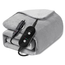 12V/24V Heated Car Blanket, Electric Blanket Flannel Heating Throw for Car, S...