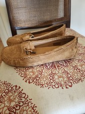 UGG Australia RONI PERF Driving Moccasin Slippers Tan Suede Women  s Size 9