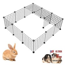 16 Panels DIY Small Animal Playpen, Pet Playpen, Dog Puppy Playpen, Guinea Pig