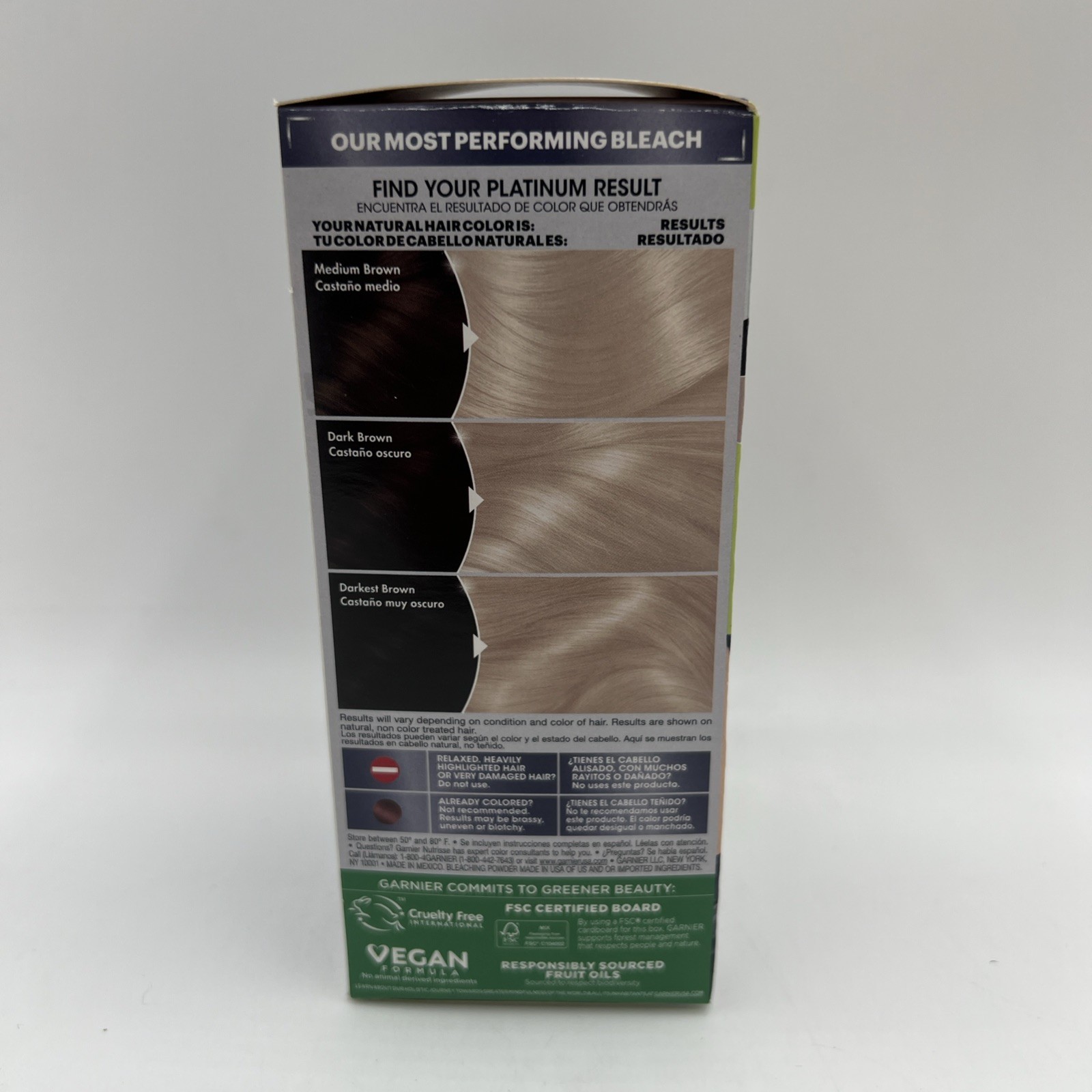 Garnier Nutrisse Ultra Color Charcoal Bleach PL3 Ultra Cool Platinum 1 Pack