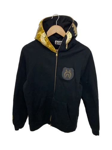 A BATHING APE (BAPE) Felpa con cappuccio A BATHING APE × MEDICOM TOY FULL ZIP NERA S usata