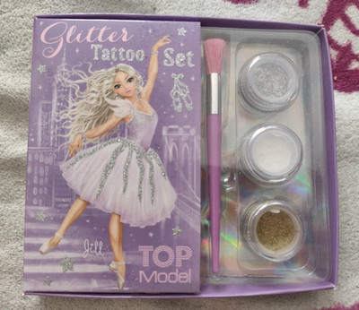 TOP Model Glitter Tattoo Set - Glitzer Tattoo Set