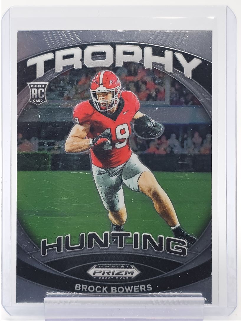 BROCK BOWERS 2024 PANINI PRIZM DRAFT TROPHY HUNTING ROOKIE RC Q5997