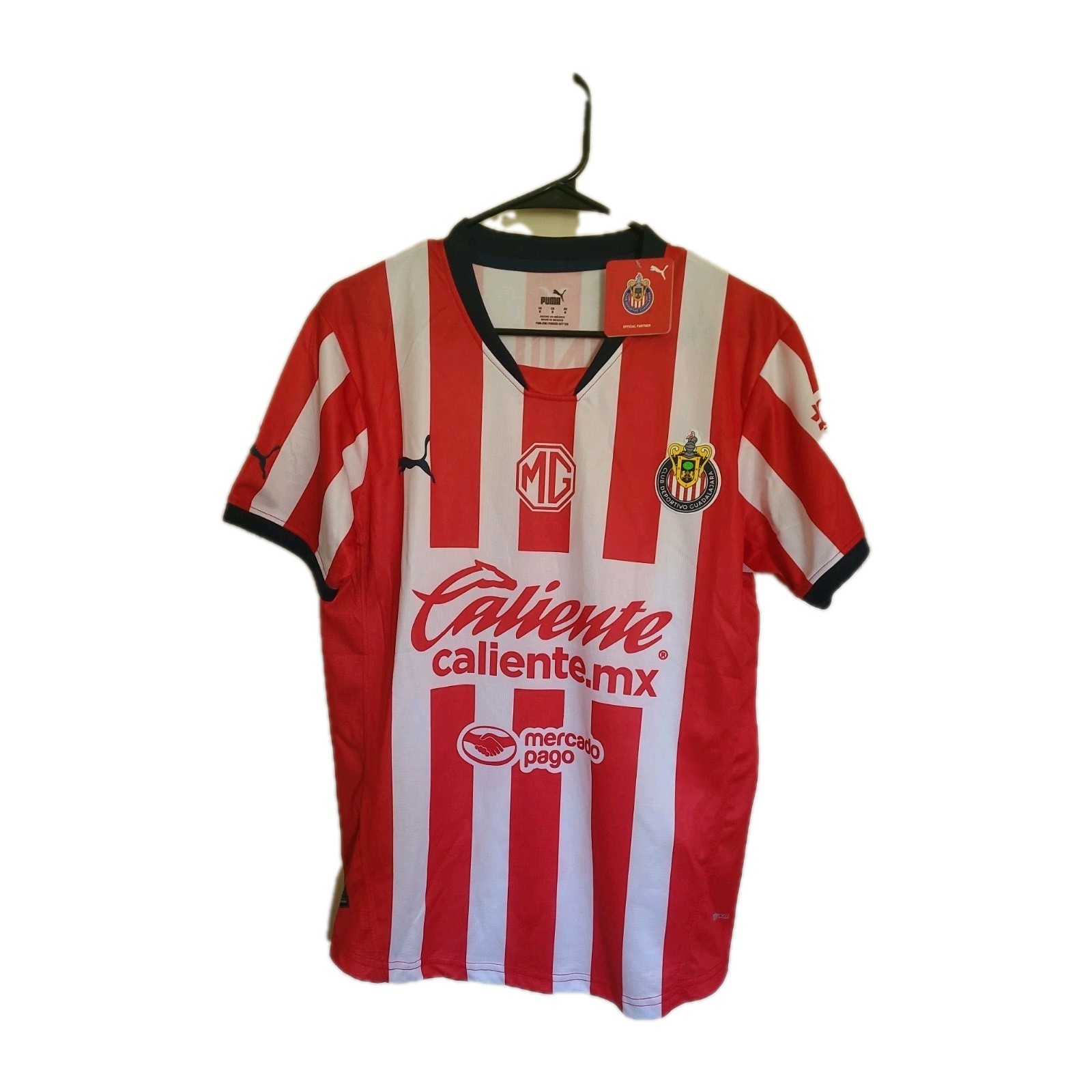 Chivas Guadalajara Mexico Soccer Jersey Red White Officially Licensed, MEDIUM 