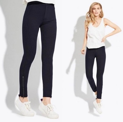 NWOT All Year Round AYR Flex Tech Premium Stretch Denim Pants 27 Navy Zip Ankle