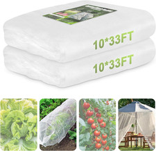 Garden Netting, 2 Pack 10X33Ft Ultra Fine Mesh Netting Pest Barrier Protection B