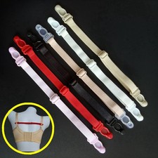 12 Pcs Women Non Slip Bra Strap Clips Nylon Adjustable Buckle for Bras