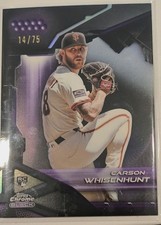 2026 Topps Chrome Black Carson Whisenhunt #123 Purple Wave Refractor /75 RC