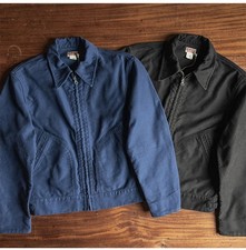 BRONSON Mens Retro Moleskin Cossack Jacket Heavywight Workwear Casual Work Coat