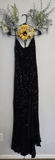 Lavetir Prom Dress Black Sequin Size 16