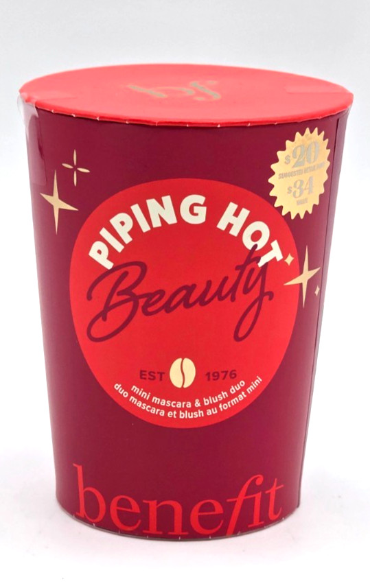 BENEFIT PIPING HOT BEAUTY MINI MASCARA & SHELLIE BLUSH DUO SET NEW IN BOX