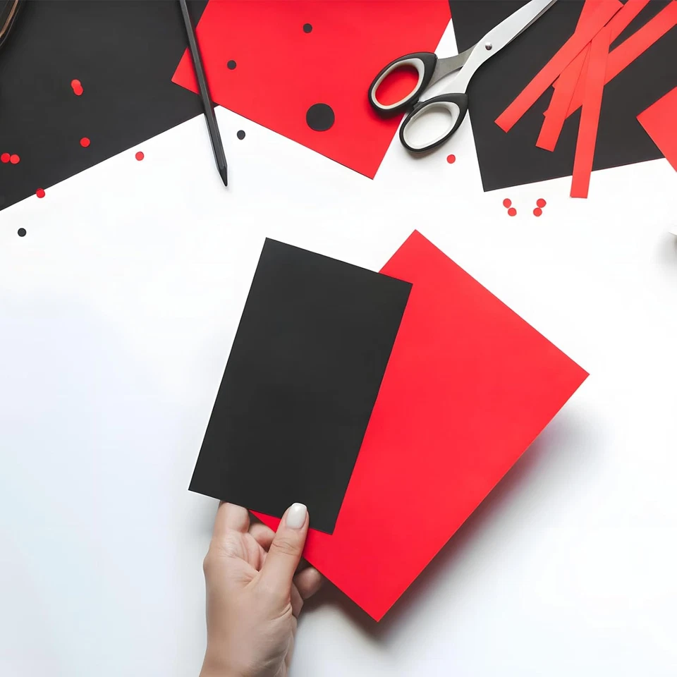 Black Cardstock Paper, 60 Sheets Card Stock Thick 92 Lb, Heavy Weight Cover Stoc - Image 3 of 4