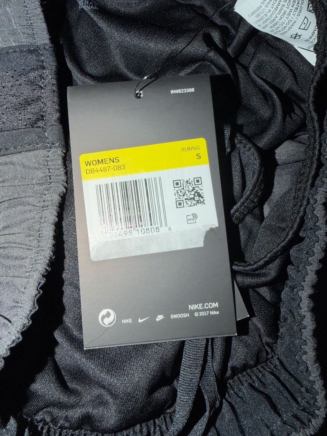 Nike Women's Tempo Dry-FIT Running Shorts Black/Dark Grey Heather (DB4487-083), photo 3