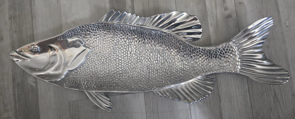 Mariposa Brilliante Aluminum Fish Serving Platter Tray Michael Updike Designed - Image 2 of 4