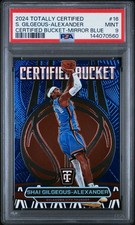 2024 TOTALLY CERTIFIED S. GILGEOUS-ALEXANDER CERTIFIED BUCKET BLUE #/49 PSA 9