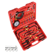 Fuel Injection Pressure Tester Gauge Test Adapter Kit 0-140 PSI