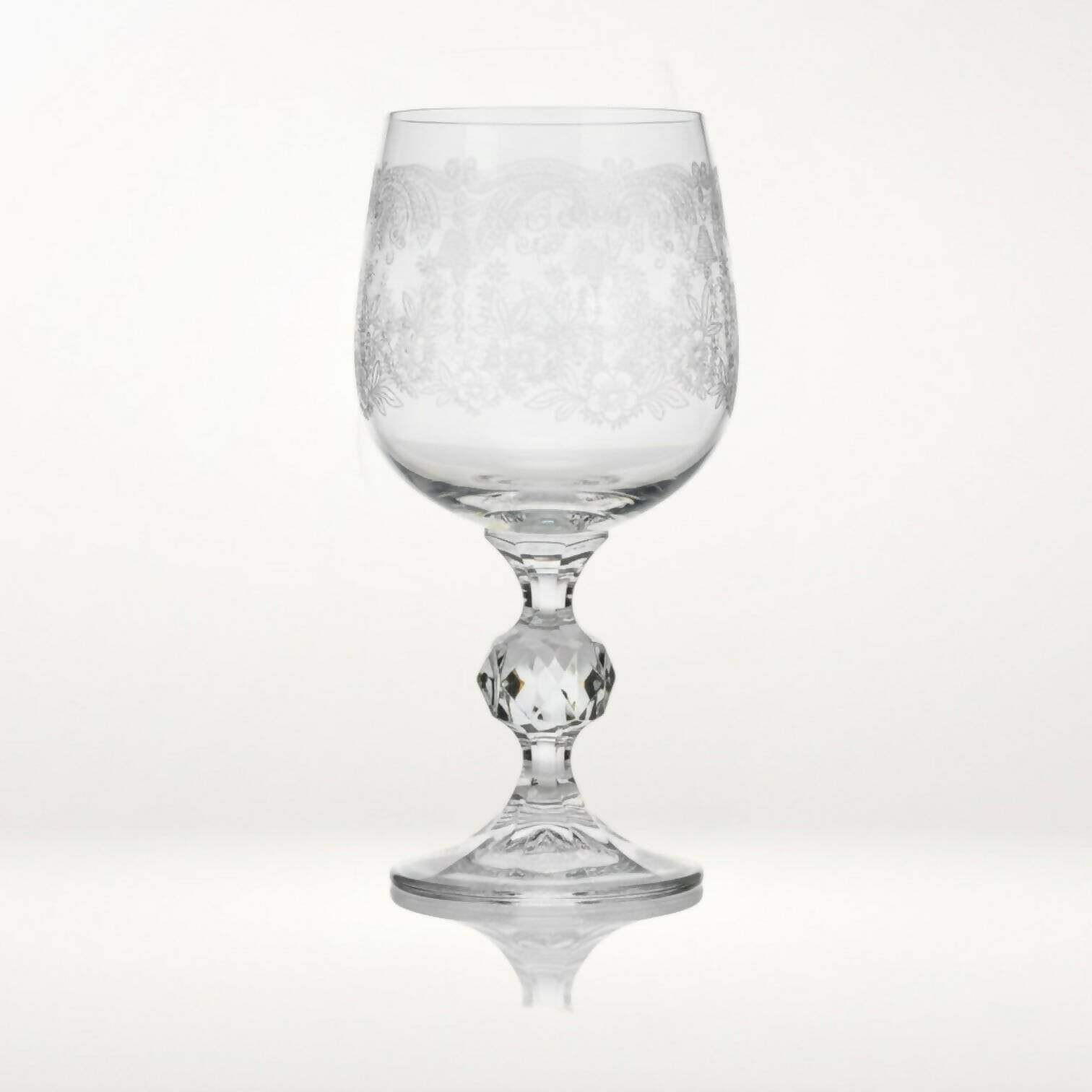 Import Assoc Cascade Etched Wine Glasses | Set of 3 | Great Condition