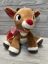 Baby Rudolph Red-Nosed Reindeer 9" Crinkle Ears Textured Tummy Christmas Plush