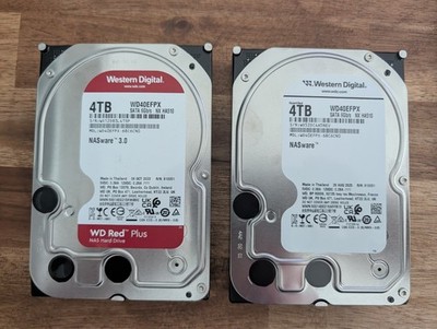 2x Western Digital WD Red Plus 4TB 3,5 Zoll NAS-Festplatte (WD40EFPX)