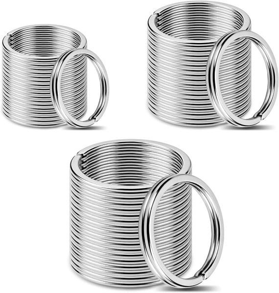 60 StüCk SchlüSselringe,3 GrößEn 30Mm 25Mm 20Mm Von SchlüSselanhäNger Ring-image