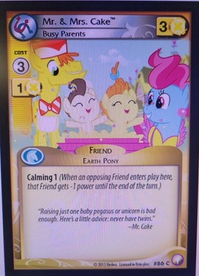 My Little Pony Equestrian Odyssey Mr & Mts Cake Busy Parents 86 - C - x3 MLP CCG