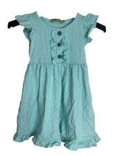 Mint Button-Front Angel-Sleeve Dress Size 4