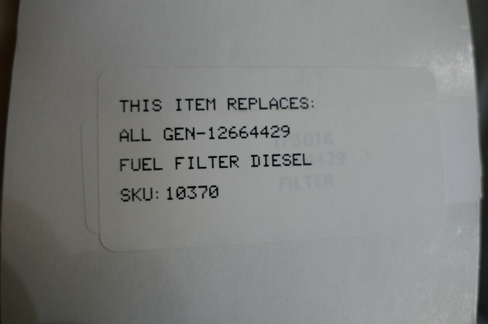 NEW GM 12664429 Diesel Fuel Filter 20191031 w Seals 6.6 Duramax 01-16 ...