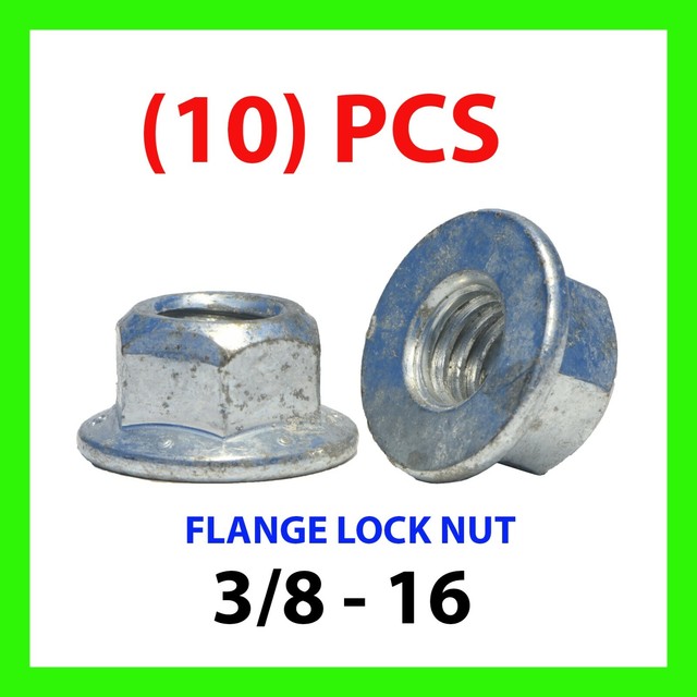 (Qty 10) 3/8"16 UNC Flange Nuts Hex Lock Nuts eBay