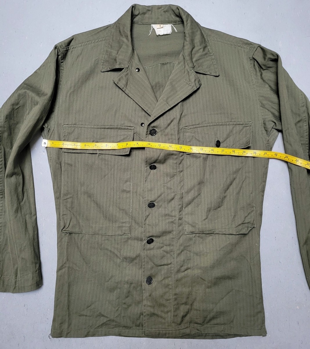 WW2 40s USMC P-42 HBT Jacket w Gas Flapl Herringbone Twill