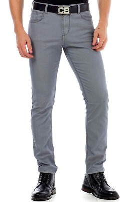 CIPO & BAXX CD-432 MENS JEANS DENIM SLIM GREY FIT 33/30