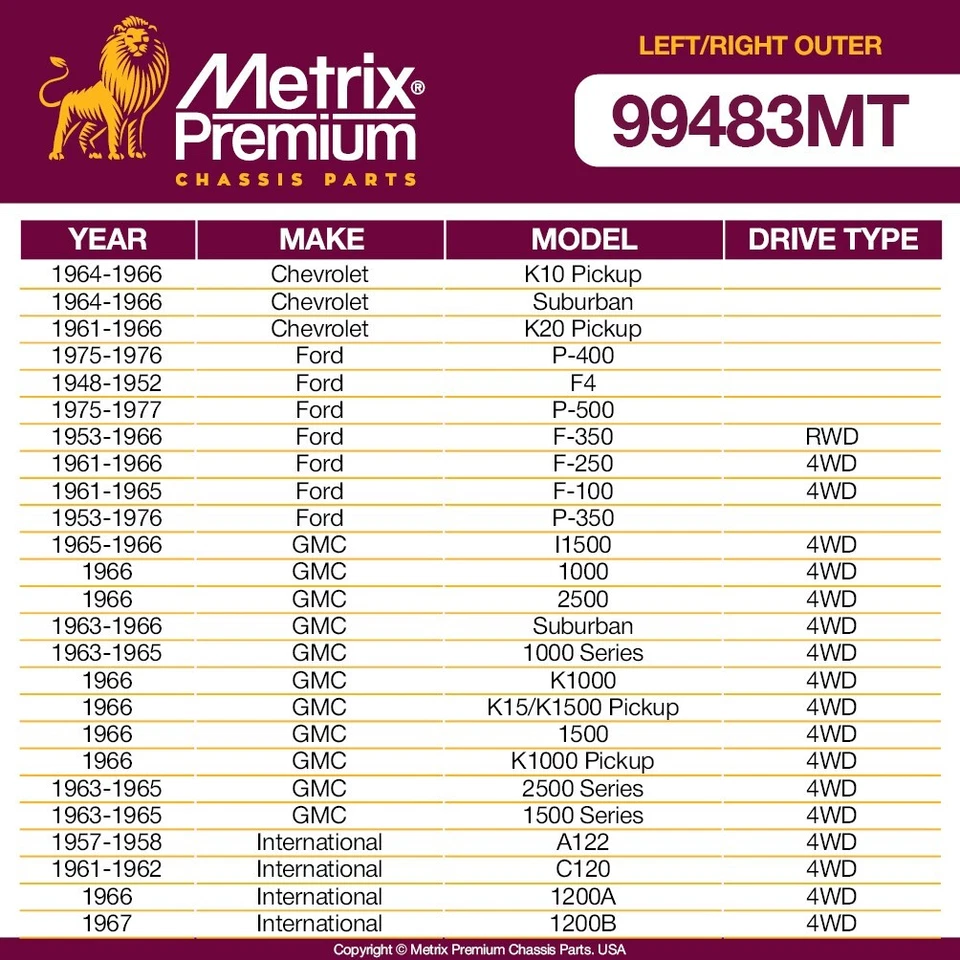 Kit de extremo de barra de amarre delantera para camioneta Ford P-400 P-350 GMC K1000 K15 ES150R Foto 2 de 3