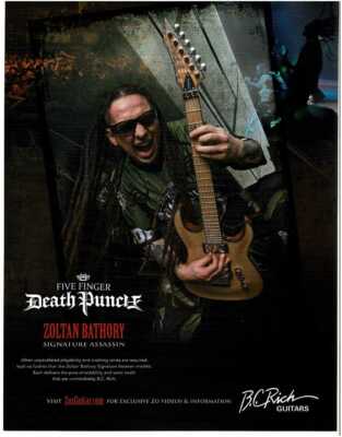 2011 B.C. RICH Assassin Electric Guitar ZOLTAN BATHORY of FFDP Magazine Ad