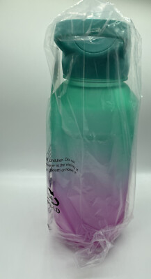 PASER Half Gallon/64Oz Motivational Water Bottle with Time Marker & Straw Ombre