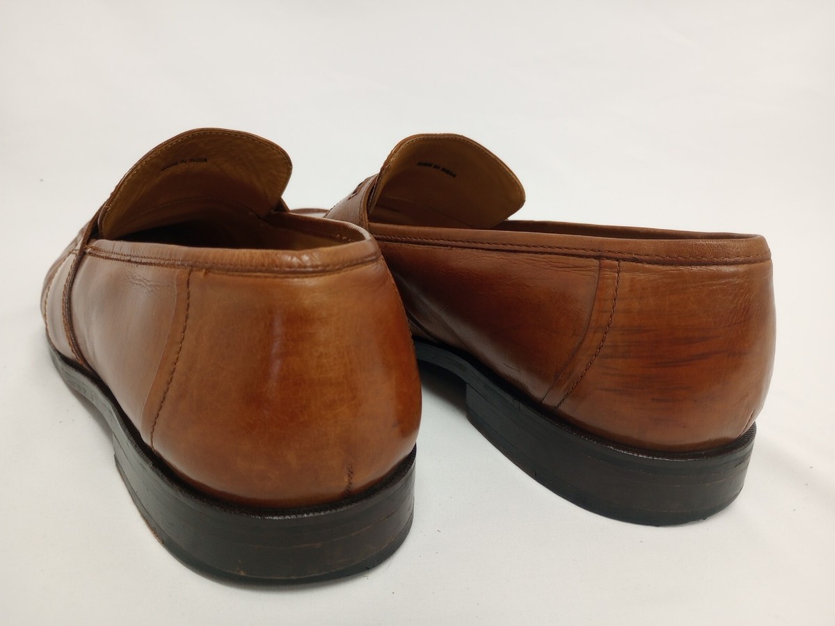 JOHNSTON & MURPHY Men Tassel Loafers, Leather Shoes Size 13  display picture 3