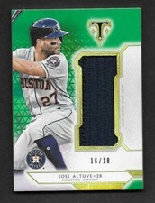 2018 Topps Triple Threads Single Jumbo Relic Green #/18 Jose Altuve, From Socks?