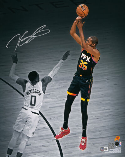 KEVIN DURANT AUTOGRAPHED 16X20 PHOTO PHOENIX SUNS BECKETT BAS WITNESS 224375 - Picture 1 of 4