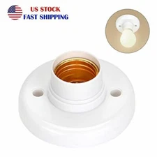 1-10pcs E27 Light Bulb Pendant Lamp Round Fixing Base Holder Screw Cap Socket US