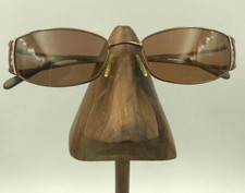 Vintage Tura TE447 LBR Bronze Metal Oval Sunglasses Japan FRAMES ONLY