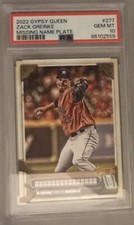 ZACK GREINKE MISSING NAME PLATE 2022 Gypsy Queen # 277 Astros PSA 10 POP 1